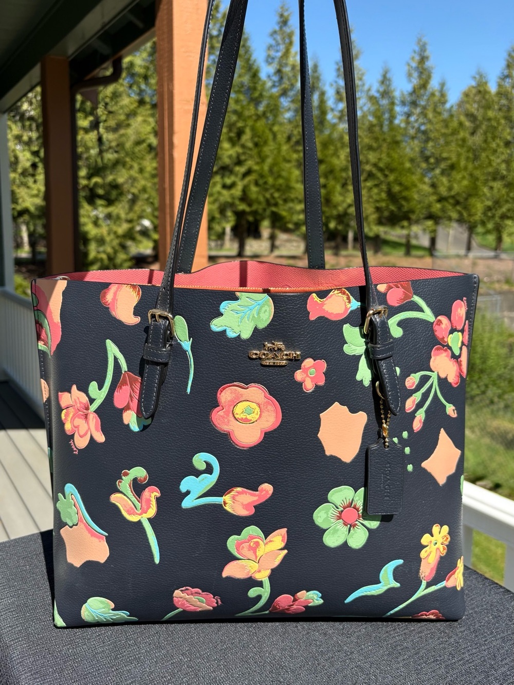 COACH Mollie Tote Bag With Dreamy Land Floral Print C8215 - Picture 11 of 12